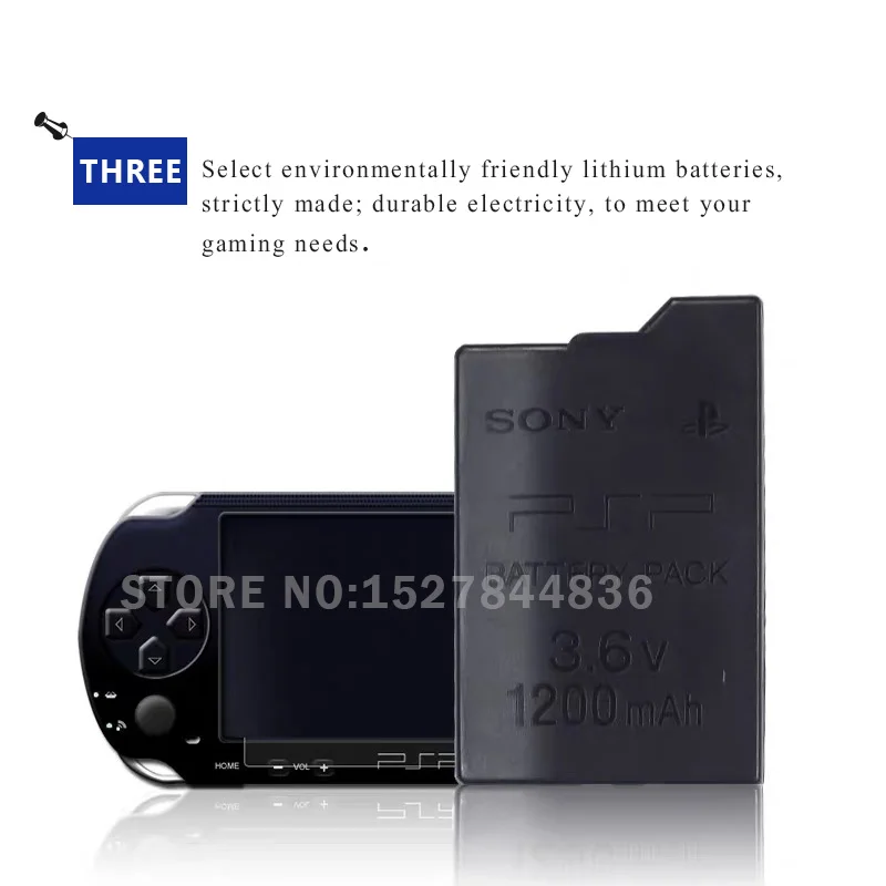 3 6 V SONY 1200mAh литиевая аккумуляторная батарея для PSP 2000 3000 PSP-S110 консоль запасная