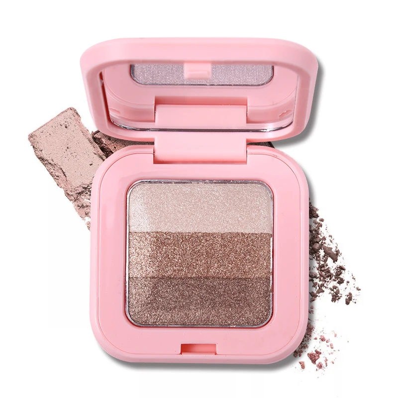 TIAI 3 цвета мини палитра для макияжа глаз земли с шиммером цвет мерцающий блеск