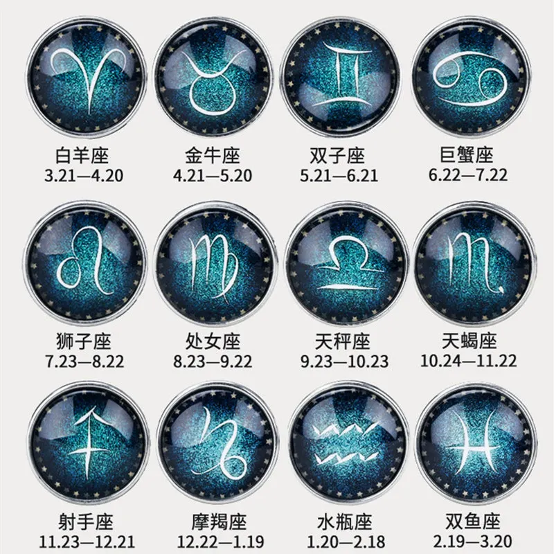 Новинка светящееся кольцо 12 созвездий мужские флуоресцентные светящиеся кольца