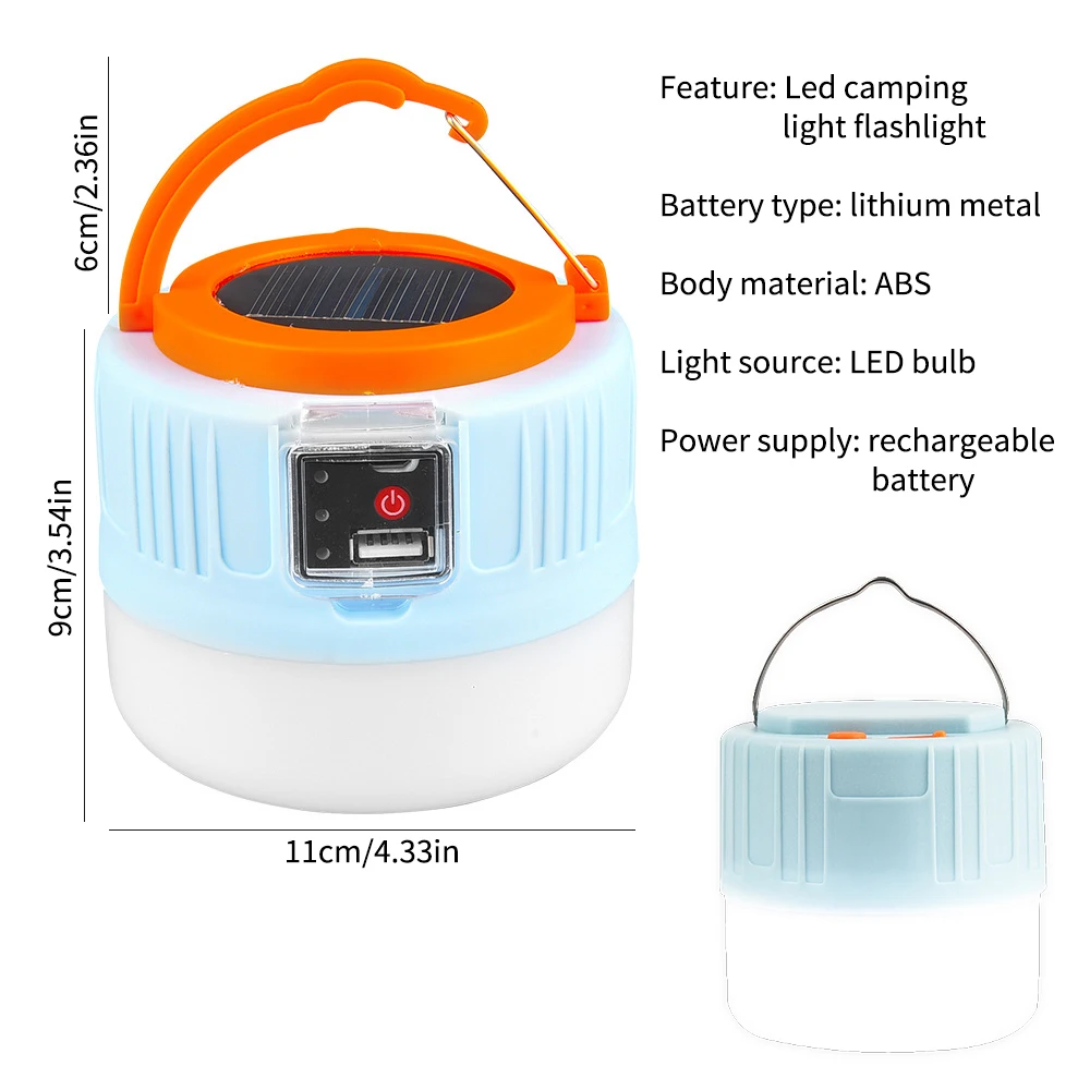 

Portable Solar Rechargeable Bulb Light Mobile Waterproof Emergency Tent Light LED Tent Light Emergency Lamp Outdoor Camping