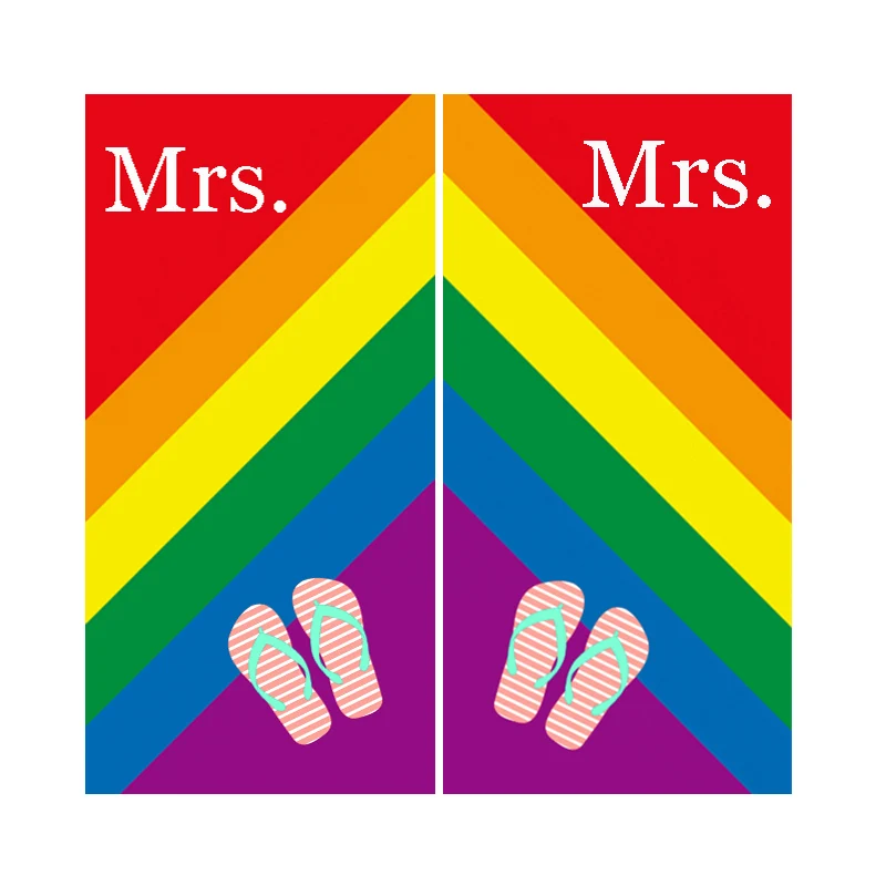 Забавные лесбийские ЛГБТ гей-Прайд Радужный Флаг из микрофибры пляжное