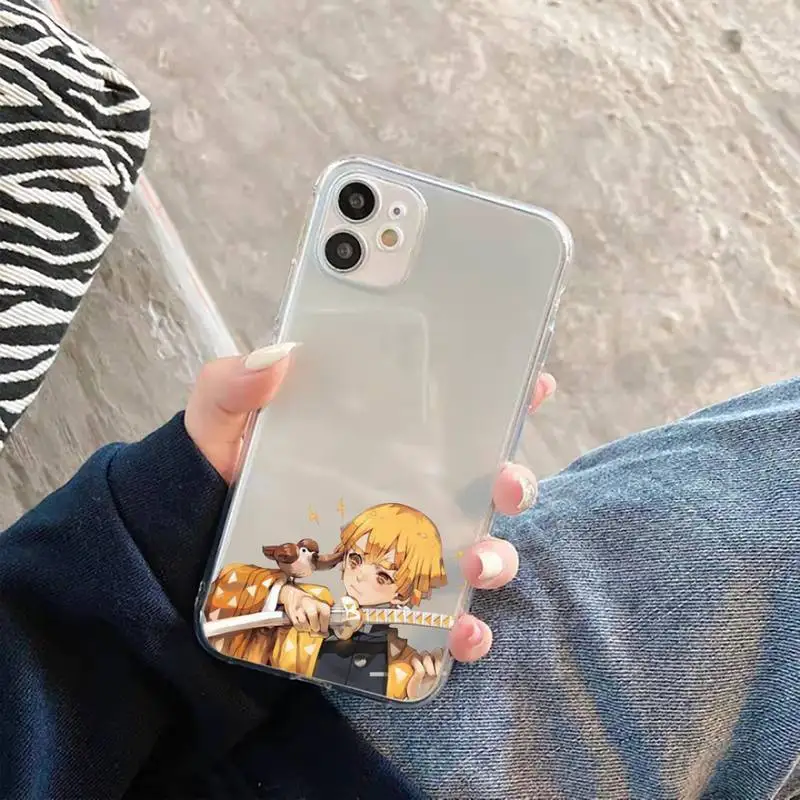 

Demon Slayer Phone Case For iphone 12 11 8 7 6s 6 5 5s 5c se plus mini x xs xr pro max Transparent soft