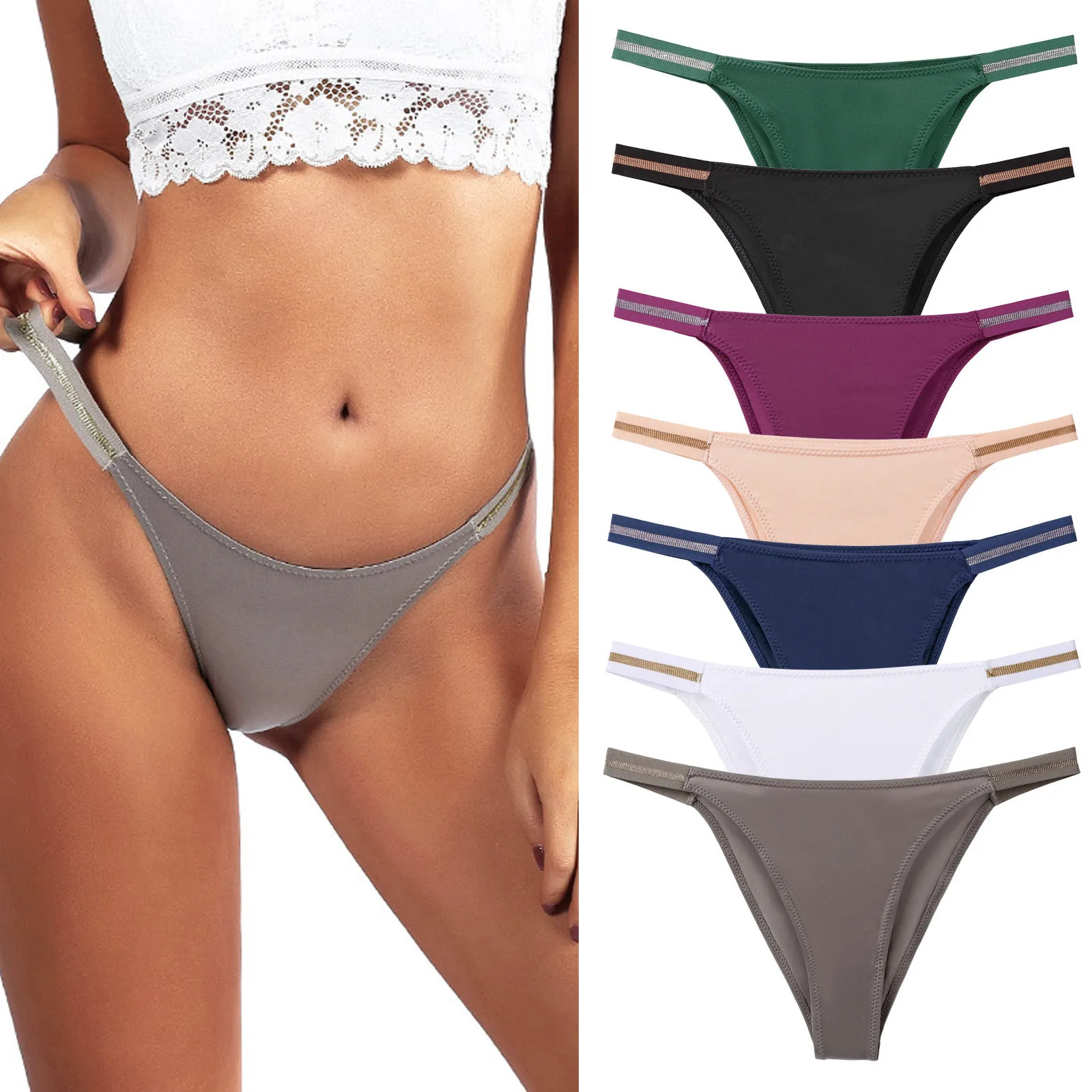 

Temptation Women's Thong Female Underwear Low Waist Panties And Thongs Women Strings Sensual Lingerie Woman Panties