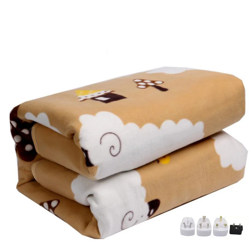 110 В 220 в плюшевое электрическое одеяло для безопасности Электрический термостат