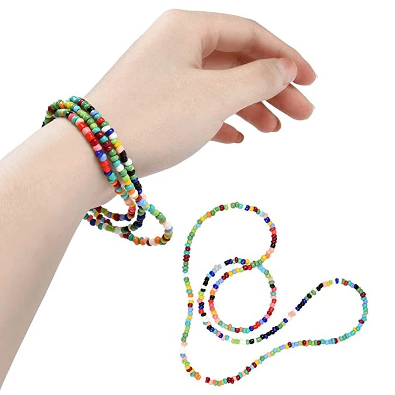 

14126PC Bead Kit Mixed Color Glass Bead DIY Bracelet Necklace Material Bracelet Jewellery Making and Crafts for Bracelet Elastic