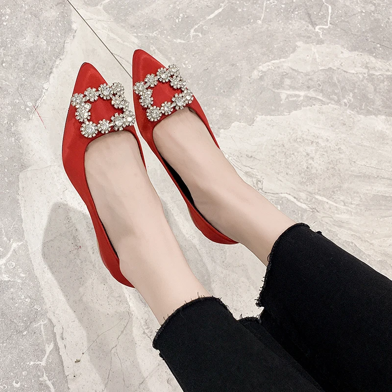 Элегантные женские туфли-лодочки 2020 шелковые туфли на квадратном каблуке черные