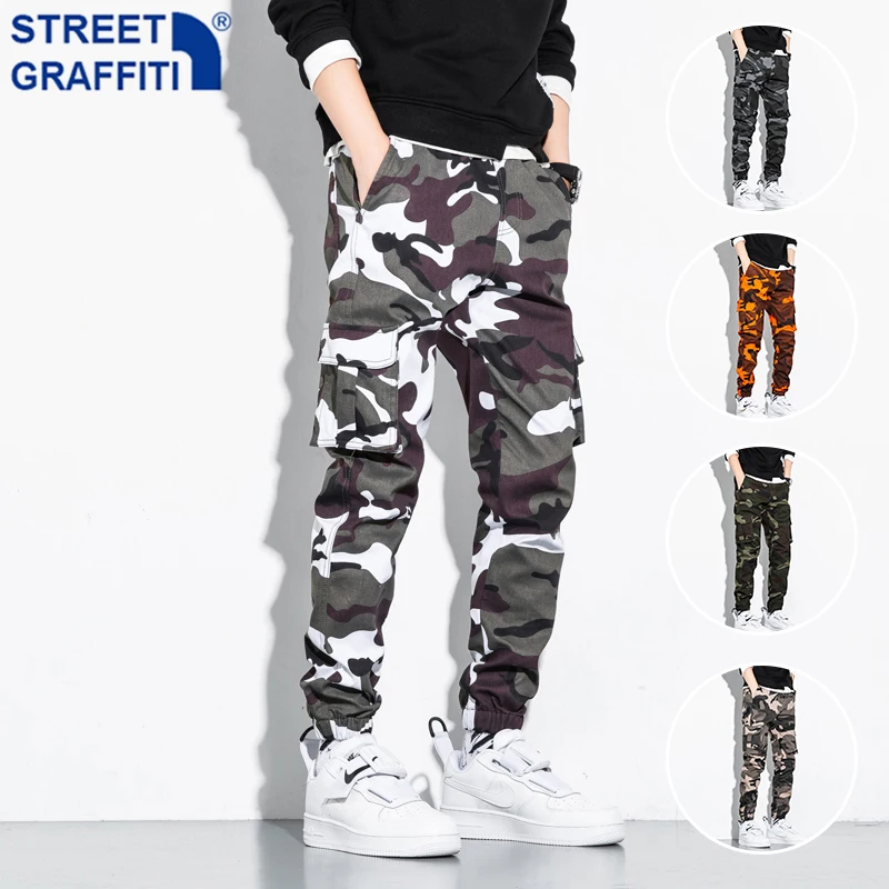 

FAKUNTN Camouflage Jogger Cargo Pants Outdoor Tactical Military Pant Casual Streetwear Pockets Pants Men Cotton Trouser Big Size