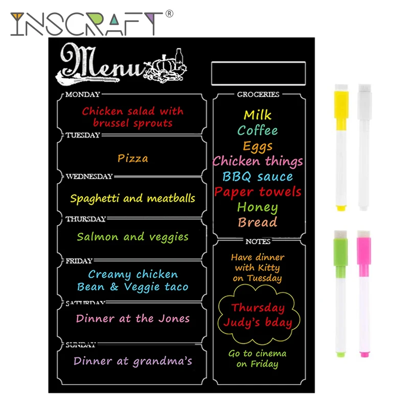 Магнитная доска для холодильника кухонный холодильник еды планировщик