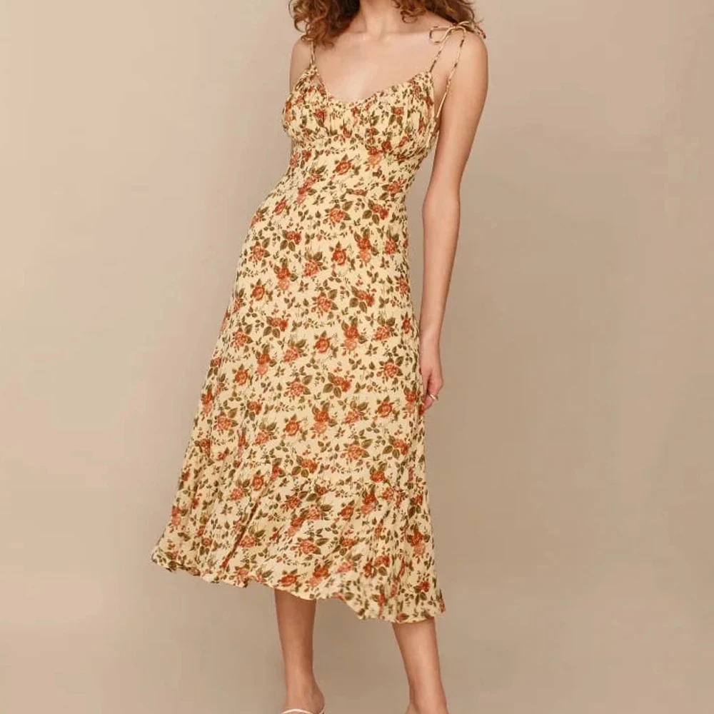 

Bohemia V Neck robe chiffon loose Sexy floral Drawstring Dress Women Long Dresses Backless Summer beach sleeveless Vest vestidos