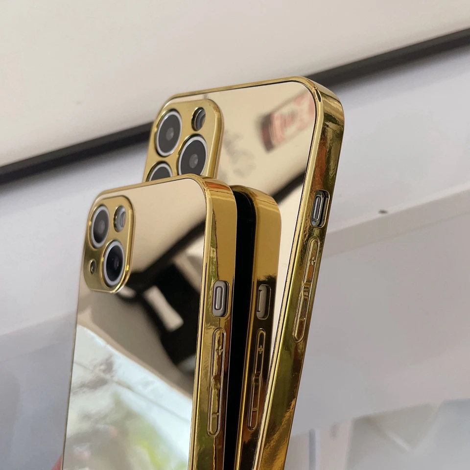 Roskoshnyj Blestyashij Zerkalnyj Myagkij Chehol Iz Tpu Dlya Iphone 11 12 13 Pro Max Xr X Xs 7 8 Plus Se Zashita Obektiva Protivoudarnyj Chehol S Ramkoj Mobilnye Telefony I Aksessuary Aliekspress