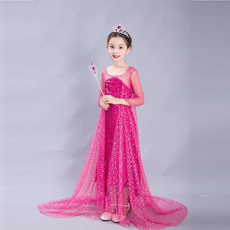 Only Red Dress Детские платья принцессы из мультфильма «Холодное сердце» для девочек; костюм Эльзы на год; костюм на Хэллоуин; Рождественская вечеринка; детская одежда для подростков - Цвет: Only Red Dress