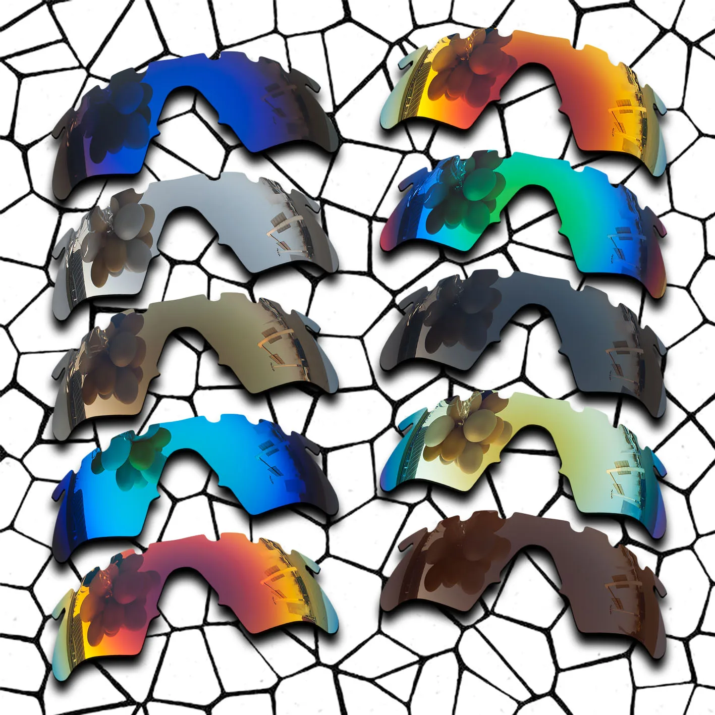 

Polarized Replacement Lense For-Oakley M Frame Sweep Vented Sunglasses Frame True Color Mirrored Coating - Blue Options