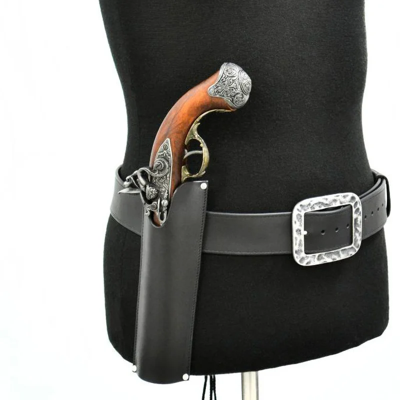 

Кобура для пиратского пистолета в стиле стимпанк, кожаная сумка для пистолета, аксессуар для Larp Blunderbuss в викторианском стиле, Outlaw Buccaneer