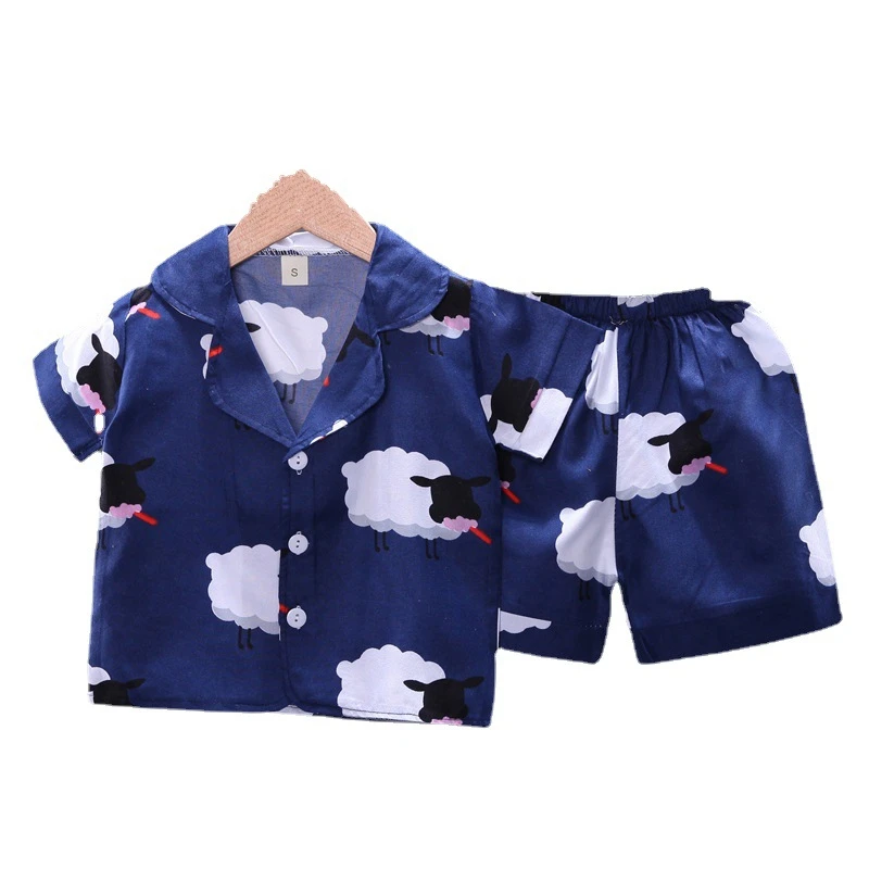 

New Summer Baby Boys Girls Clothes Children Sleepwear Cartoon Shirt Shorts 2Pcs/Sets Toddler Casual Cotton Costume Kids Pajamas