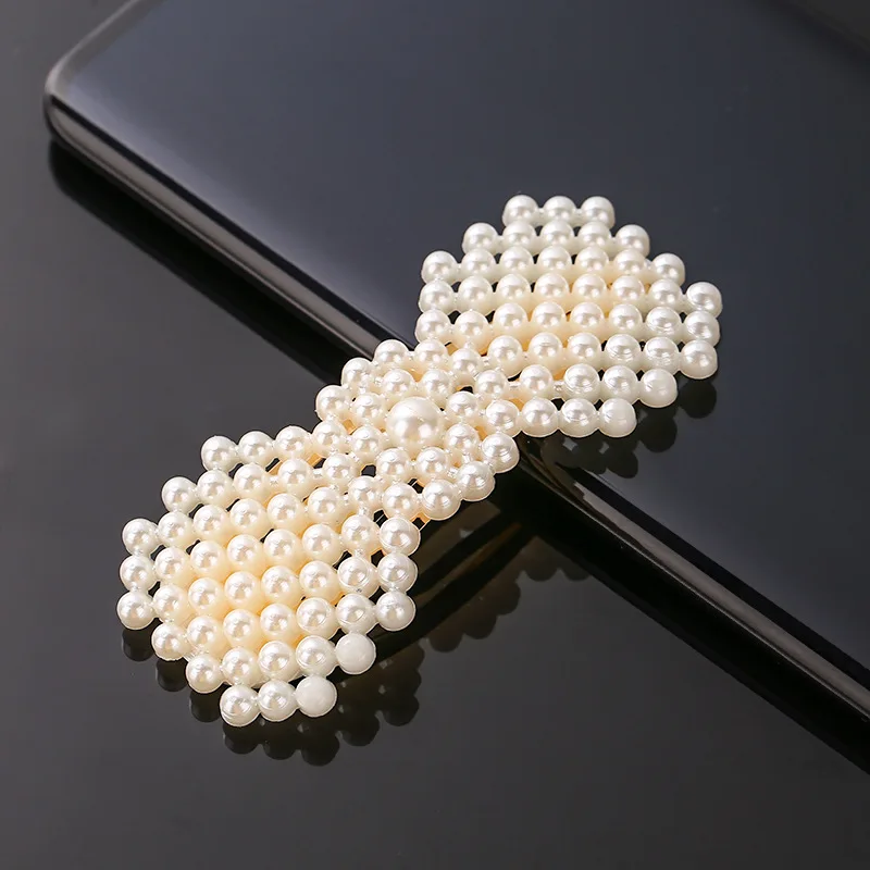 Новинка 1 шт. женская мода полный жемчуг геометрические заколки для волос девушек