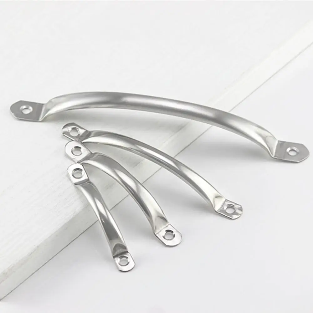 Дверные ручки из нержавеющей стали 304 ручка для кухонного шкафа серебристого