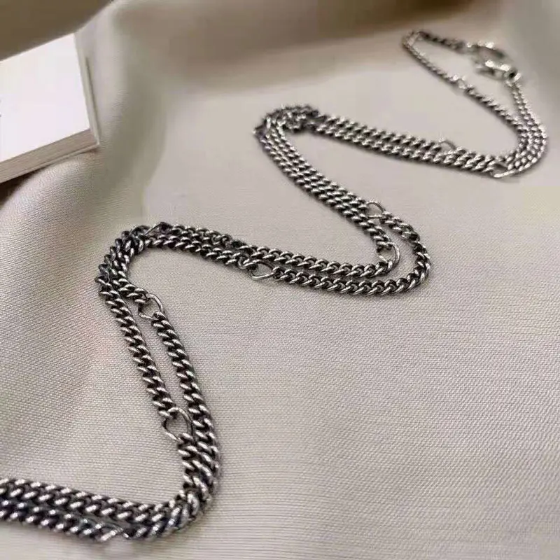 

925 Sterling Silver G Lion head Necklace Men And Women Couple Hip Hop Retro Trend Luxury charm jewelry Of The Party personality