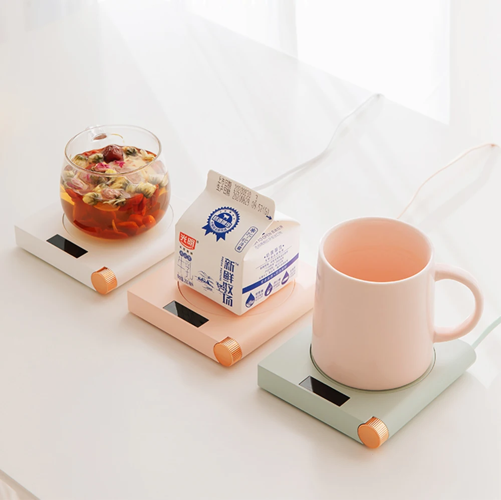 

Uareliffe Heating Coasters USB Electric Tray Update Version Milk Coffee Tea Drink Warmer Touch Control Screen Heating Heater