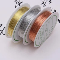 0 2 1mm silvergoldrose gold copper wire for bracelet necklace diy colorfast beading wire cord string for craft jewelry making
