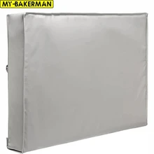 Grey Outdoor TV Screen Cover Weatherproof Universal Protector Dustproof Waterproof Case for 22-65 LCD Television with