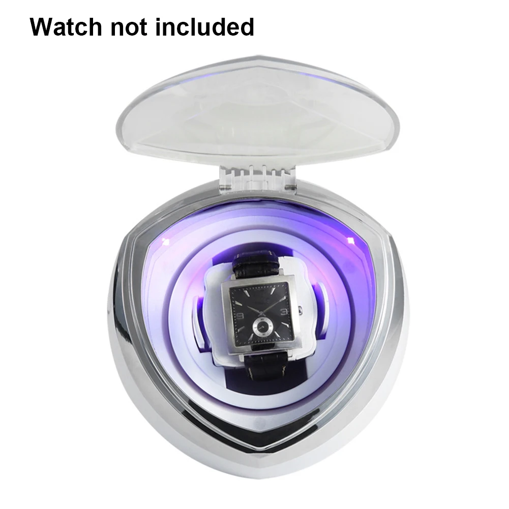 

Modern 4 Rotation Modes Gift Home LED Light Single Heart Shaped Portable Automatic Watch Winder With Quiet Motor Box Accessories