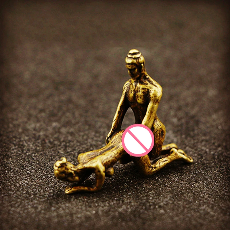 Mini Vintage Brass Sexy Decorative Keychain Ornament Craft Figurines 5 Postures For Home Bar Party Desk Decoration Gift Crafts | Дом и сад