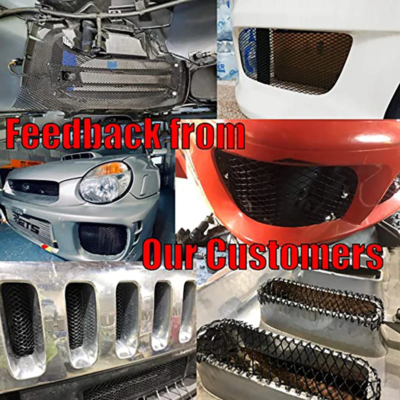 

Universal Car Bumper Fender Hood Grille Modeling Net Car Racing Grille Net Aluminum Vehicle Body Grille Net Mesh Black/Silver