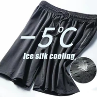 men ice silks casual pants ultra thin sports pants quick drying breathable air conditioned pants large size for summer whstore