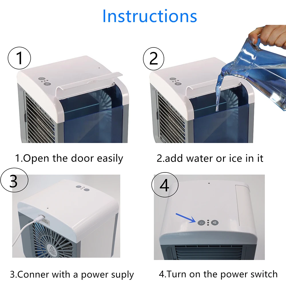 Охладитель воздуха вентилятор кондиционер увлажнитель охлаждения мини USB