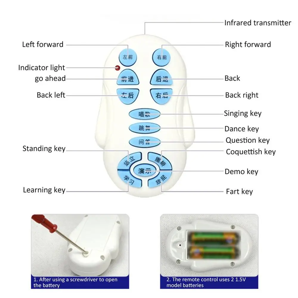 Милая умная собака с инфракрасным пультом дистанционного управления робот петь