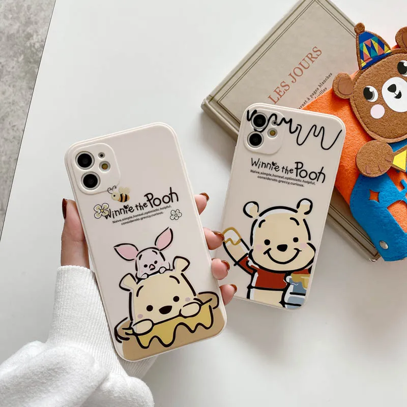 

Cartoon Silicone Case For Apple iPhone 12 Mini 11 12 Pro MAX XS XR X 8 7 6S Plus SE2020 Phone Case Animal Bear Soft Cover Bumper
