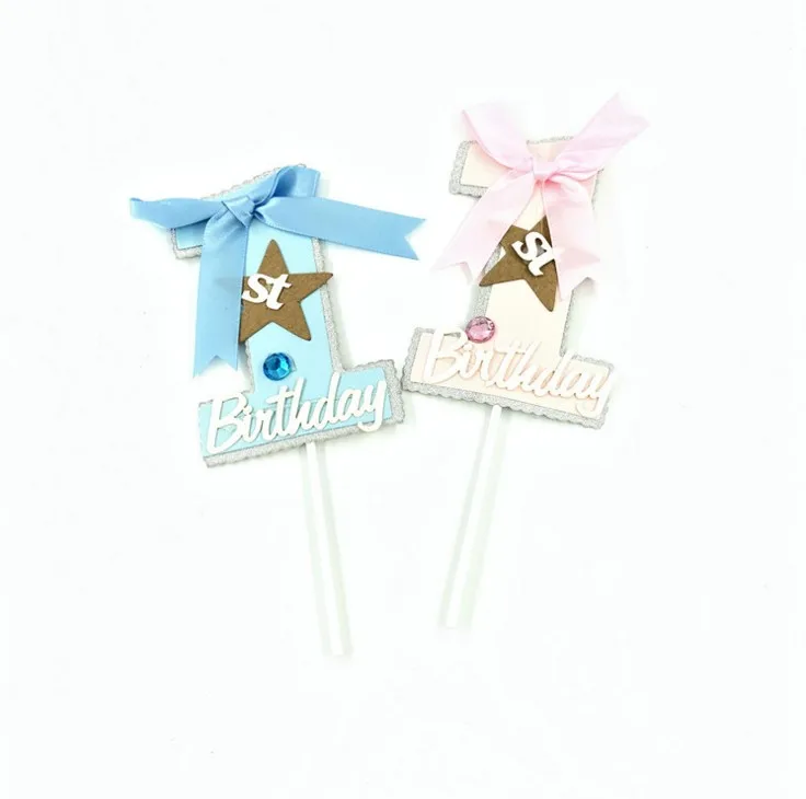 5 шт лук цифры фигурки жениха и невесты Персонализированные Топпер для торта №1