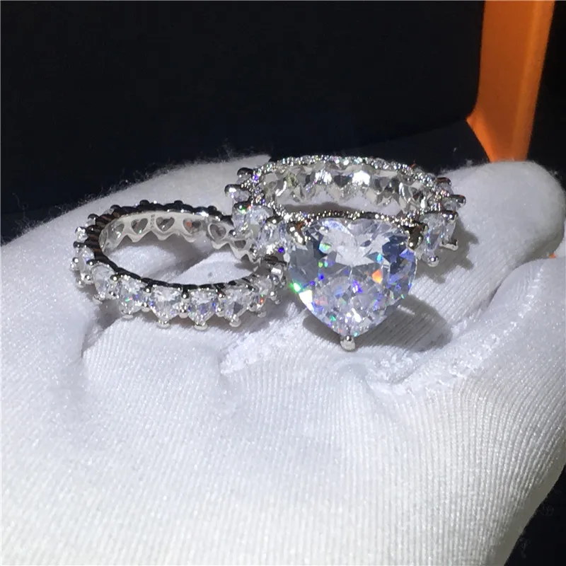 Набор обручальных колец 8ct Lab diamond роскошные обручальные кольца для мужчин и