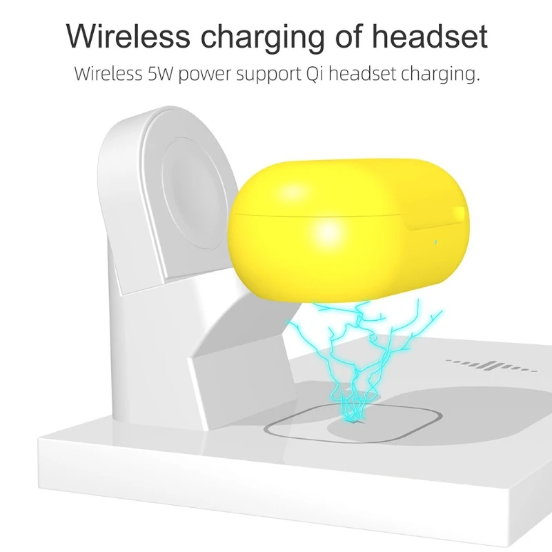 Беспроводное зарядное устройство 3 в 1 10 Вт док станция для Samsung Galaxy Watch/Buds i Phone