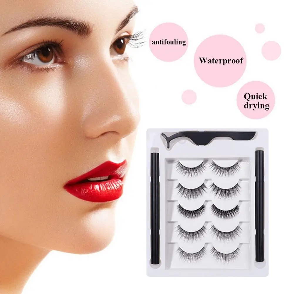 

3 In 1 Magnetic Eyelashes 3D Mink Safe Eyelashes Eyeliner Magnetic Lashes False Lashes Lasting Handmade Eyelash Makeup Tools