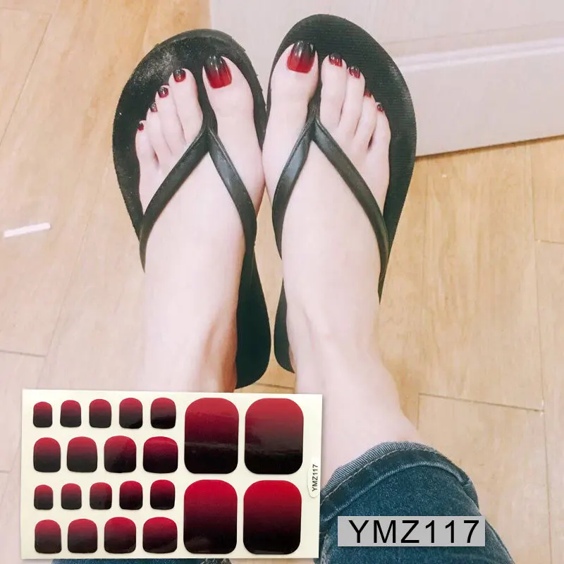 YMZ117 22 tips/sheet экологичные наклейки на ногти, профессиональные многоцветные накладки на ногти, наклейки s DIY, наклейки на ногти, маникюр - Цвет: YMZ117