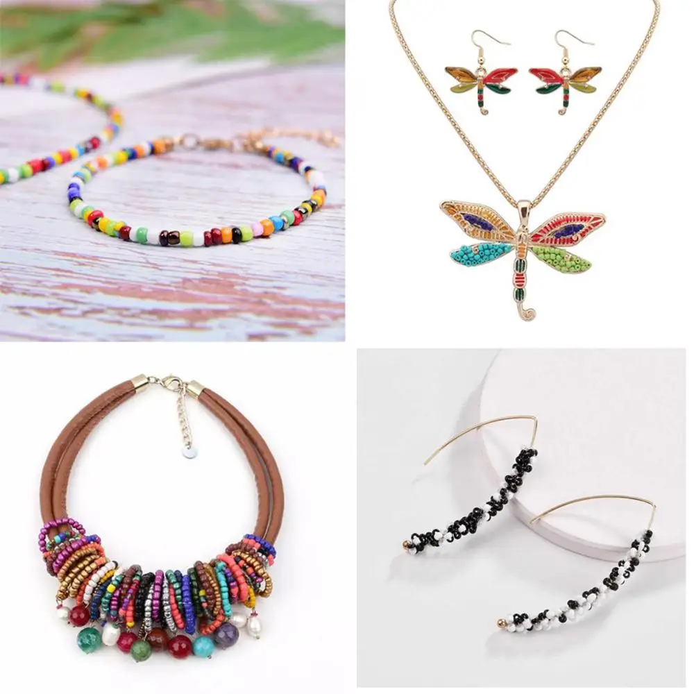 Стеклянные бусины ярких цветов 2 мм 15 г из чешского хрусталя для изготовления