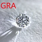 Реальные 100% свободные камень Муассанит 0.6ct 5,5 мм VVS1 D цветные круглые огранки для ювелирных изделий с сертификатом GRA