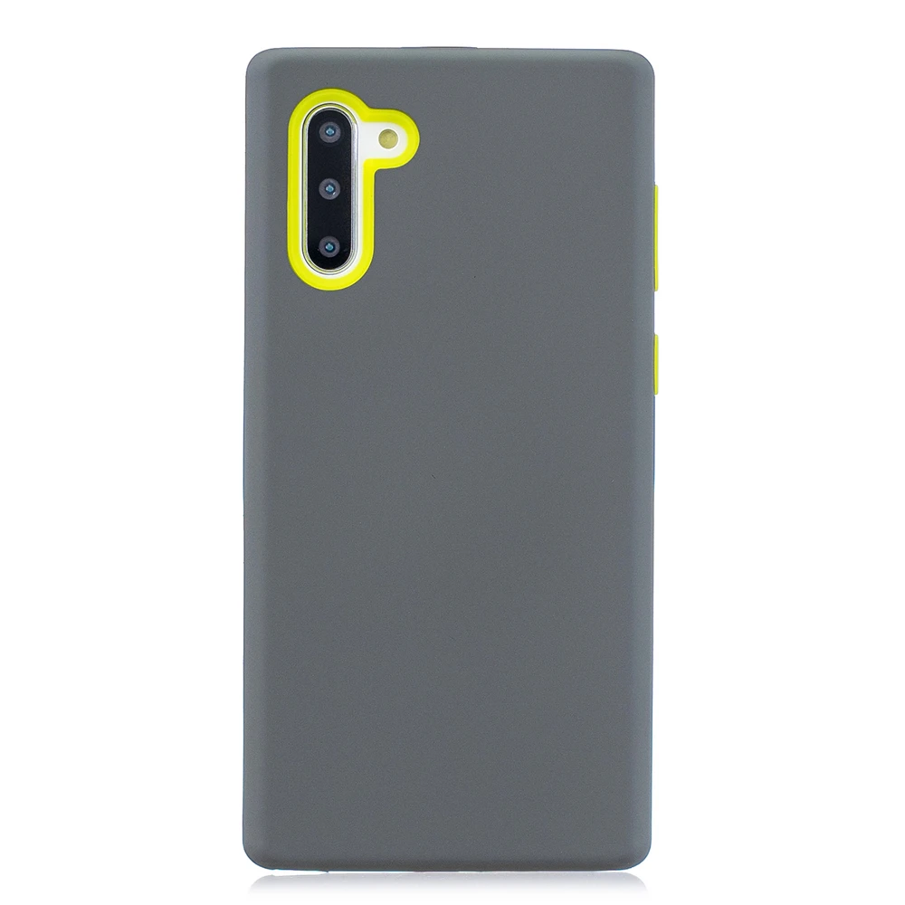 Простой однотонный чехол 3 в 1 с полной защитой 360 градусов для Samsung A30 A50 A70 Note 10 Pro S10