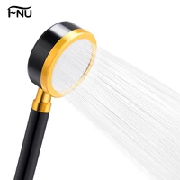 handheld aluminum shower head for bathroom durable round high pressure shower nozzle black color water saving showerheads