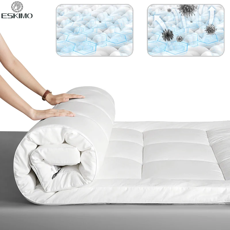 ESKIMO New Soft Cotton Antibacterial Hotel-Style Mattress Household Tatami Thickened Foldable Breathable Bed Quilt for Bedroom | Дом и сад