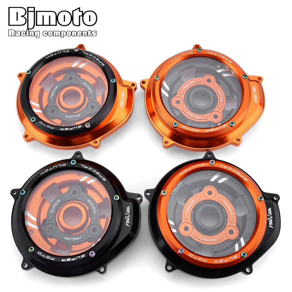

BJMOTO Motorcycle Clutch Cover Guard For 1290 Superduke R /GT 2014-2019 1290 1090 1050 1190 Adv Transparent Engine Protector