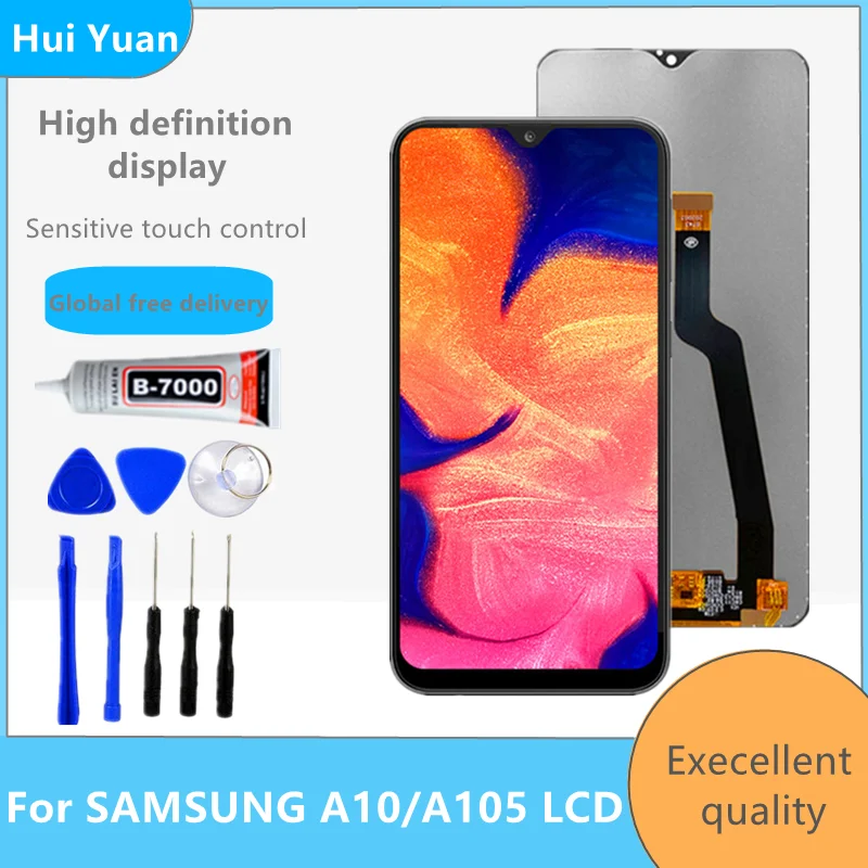 for samsung galaxy a10 a105 a105f sm a105f a105fn lcd display screen replacement digitizer assembly with frame free global shipping