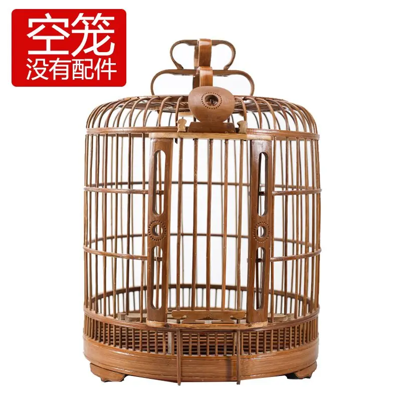 

Thrush Bird Cage Bamboo Full Set of Accessories Boutique Handmade Bird Cage Octopus Bird Cage Bamboo Large Bird Cage bird house