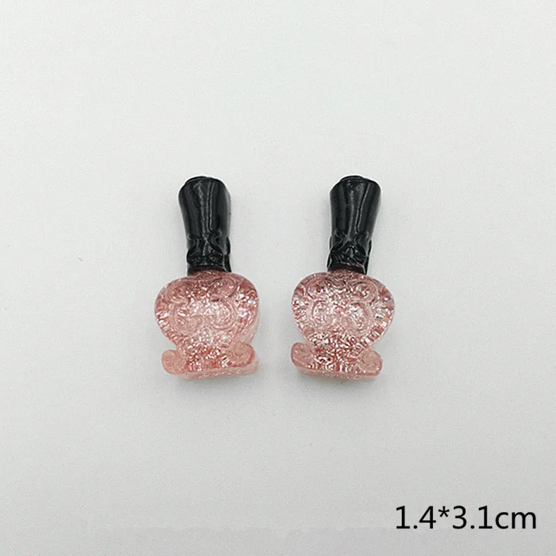 Pink nail polish 10/20 Вт, 30 Вт, шт. моделирование Косметическая Расческа Зеркало с плоской задней частью плоское украшение из смолы Цвет DIY рукоделия искусственные ювелирные украшения, аксессуары для волос - Цвет: Pink nail polish