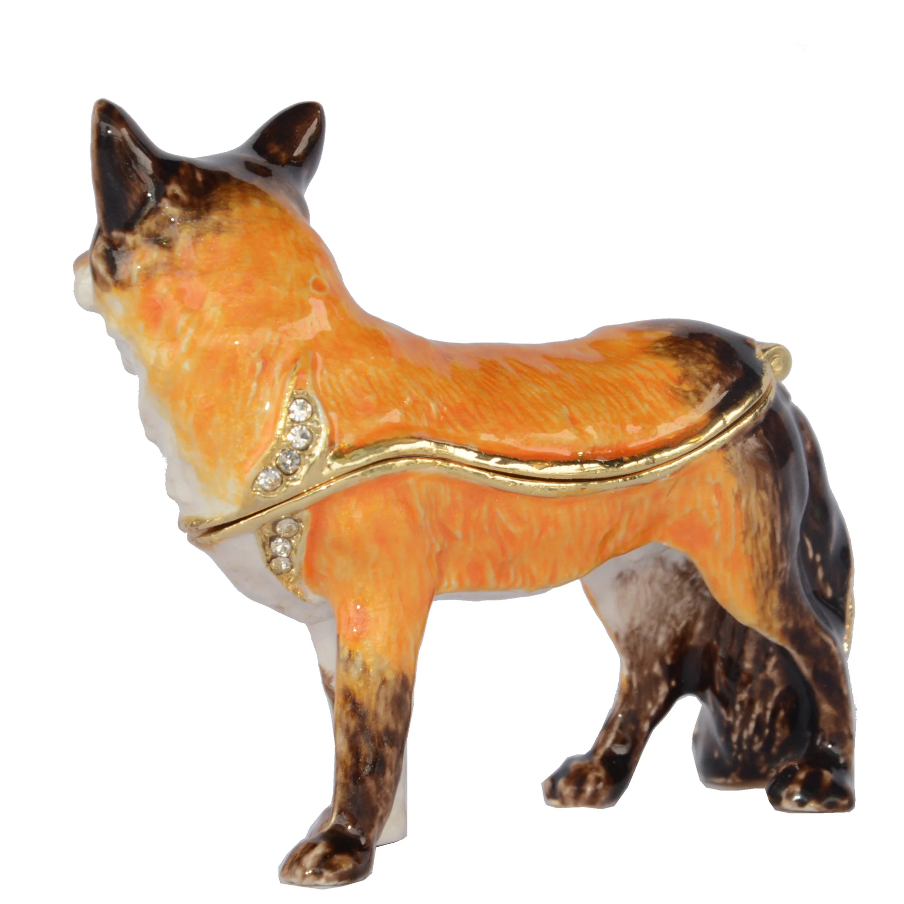 Шкатулка для украшений Fox металлический Настольный органайзер сувенирная статуя