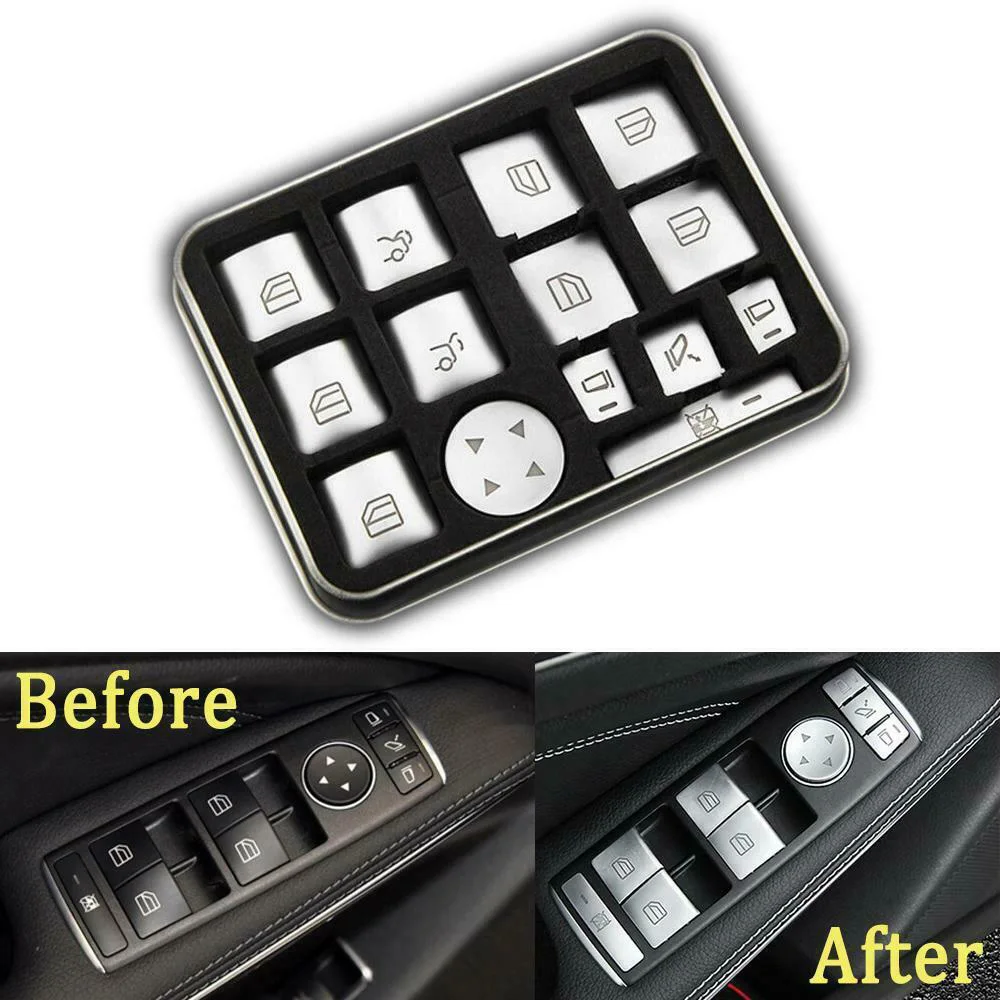 

Lift Decoration Trim Switch Trim For Mercedes-Benz A/B/C W204/E W212 14pcs/Set High Quality Brandnew