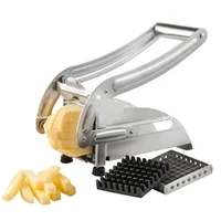 french fry cutter with 2 blades stainless steel potato slicer cutter chopper potato chipper for cucumber carrot wy