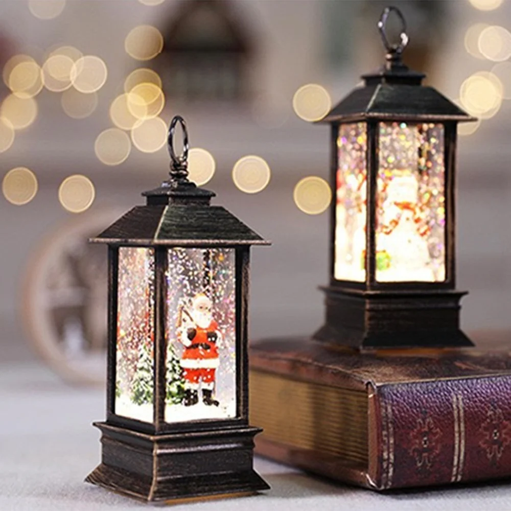 

Christmas Luminous Water Injection Wind Lanterns Christmas Tree Lamp Light Home Decor Xmas Small Lantern Battery-powered Lamp