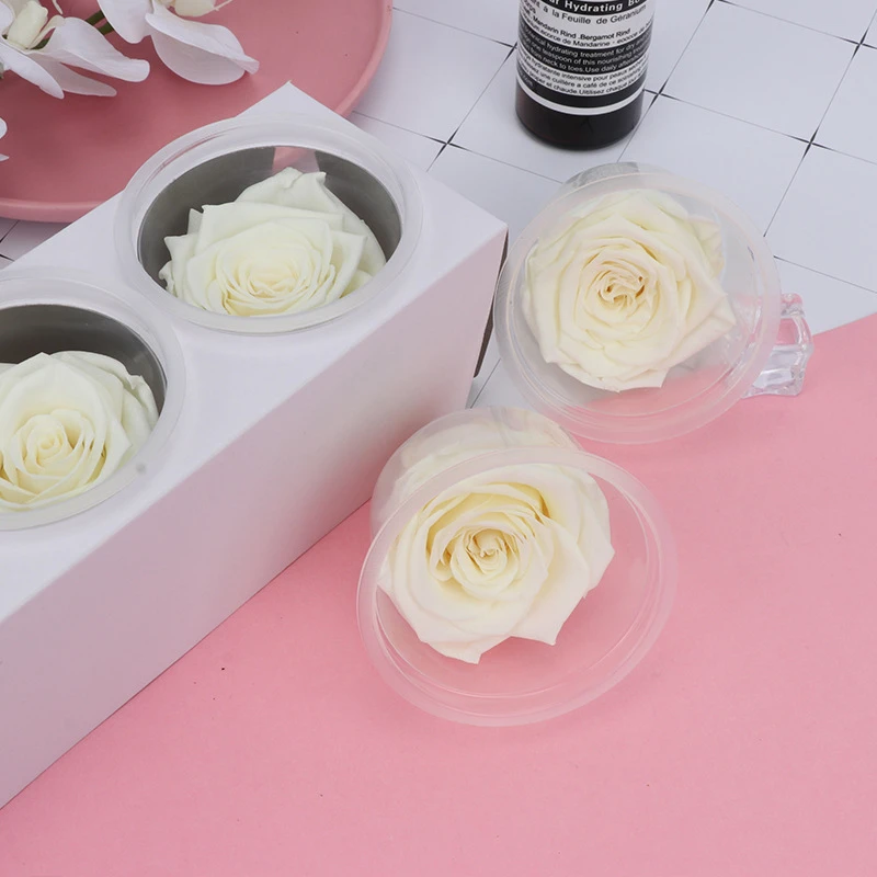 

5pcs 6-7cm Diameter Large Forever Rose Artificial Flower For Wedding Stocking Flowers Material Vanlentine's Day Home Decor